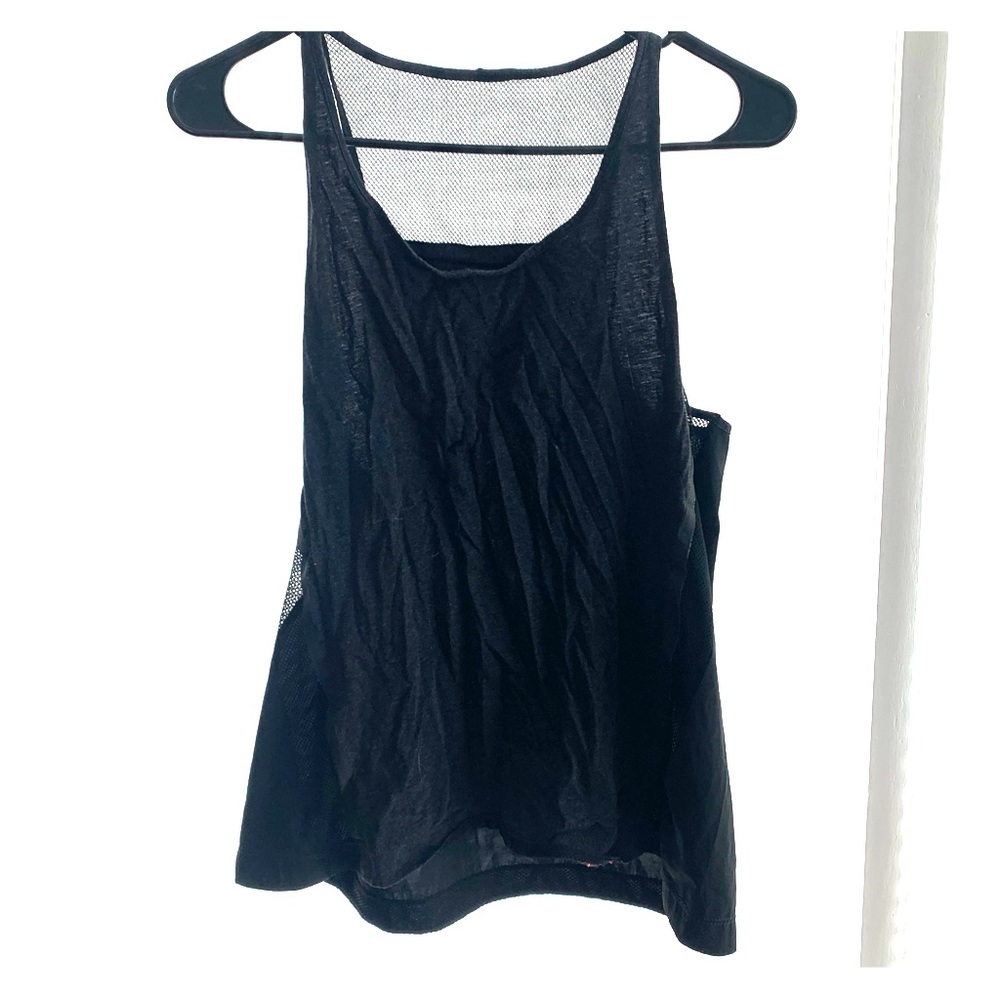 Black Nike tank with mesh detail